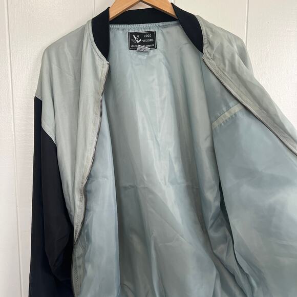 Vintage Logo Visions Mens 100% Silk Lightweight FREMONT HOTEL CASINO Jacket M - Picture 2 of 9